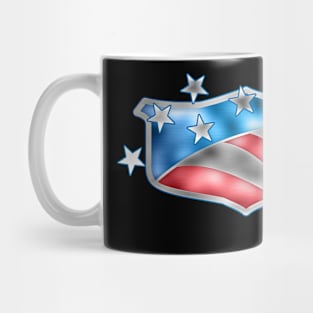 Flag Shield- Brushed Steel Mug